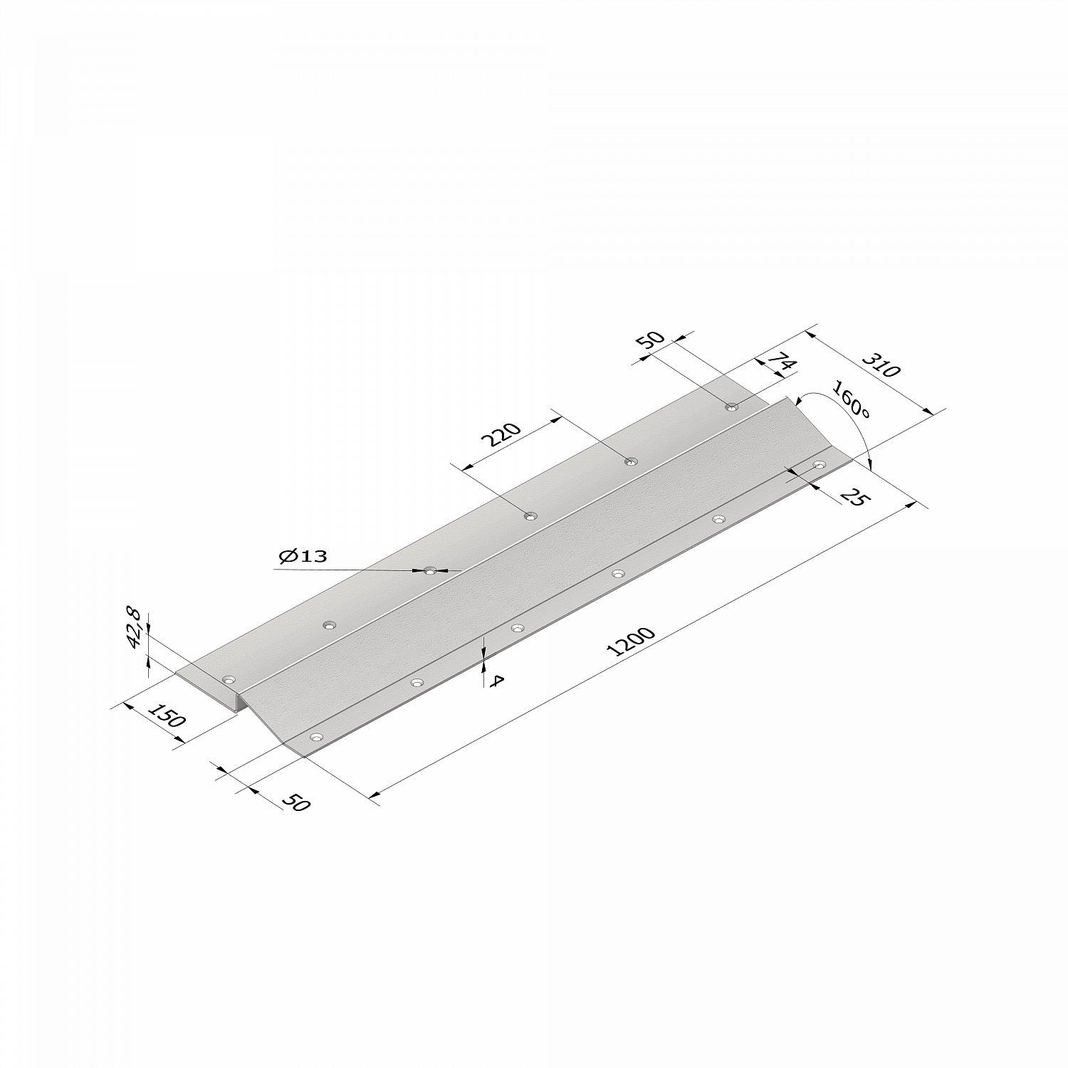 Порог пандусный FP EFL 1200
